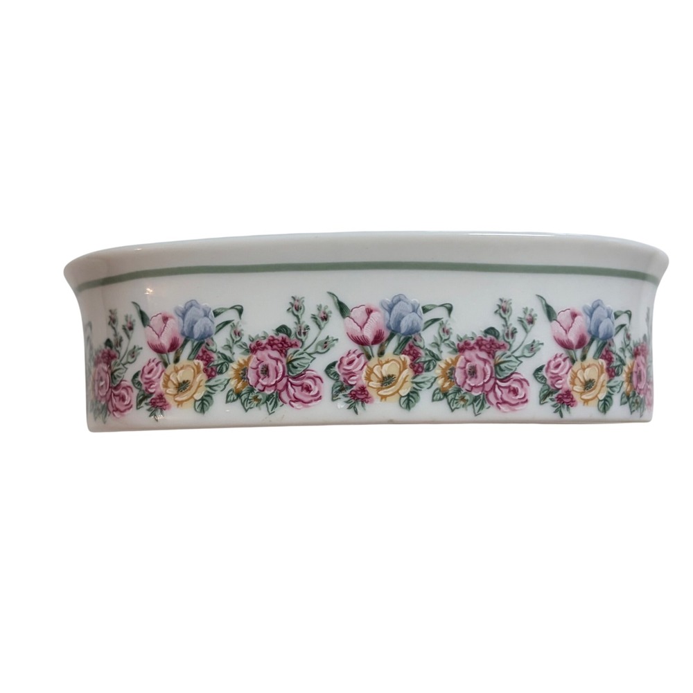 Vintage Soap Dish Chic Floral Cottagecore Festival Romance 1988 Bill Blass